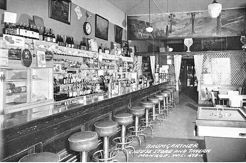 Baumgartner Cheese Store and Tavern, Monroe Wisconsin.