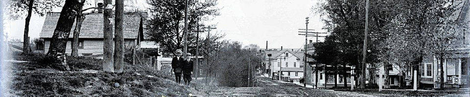 Glass negative image of Urben Rd. and S. Main St. intersection