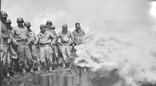Chemical decontamination troops, scheduled to go ashore with the initial (D-Day) landings, were to use smoke pots and M2 generators to provide any necessary smoke.