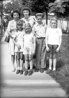 Crystal Brusveen, left, and family members.