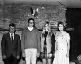 Clarence Blumer with Legion Badger Boy and Girl State  selectees and Mary Strause.  The students aren't identified.